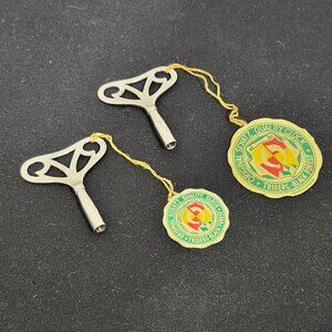 Vintage Set of 2 Original Schatz Clock Winding Keys